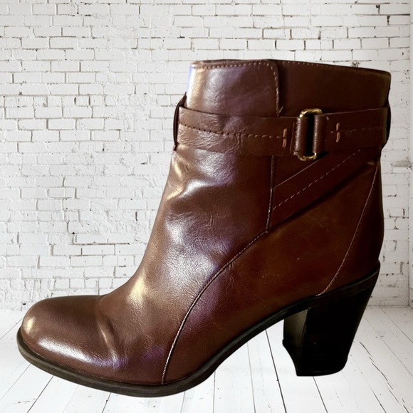 Franco Sarto Brown Ankle Boots - Picture 2 of 11